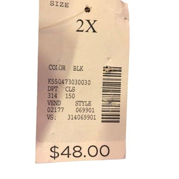 Catherines Skirt Womens 2X NEW Black Patterned Lightweight - Picture 8 of 12